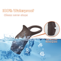 All Liquid Silicone Vibrating Penis Sleeve Cock Ring, Thick Huge Realistic Dildo, Brown Lifelike Big Soft Consoladores with 10 Vibrations, LNIIY Juguetes Sexuales, Adult Sex Toys Games for Men Couples
