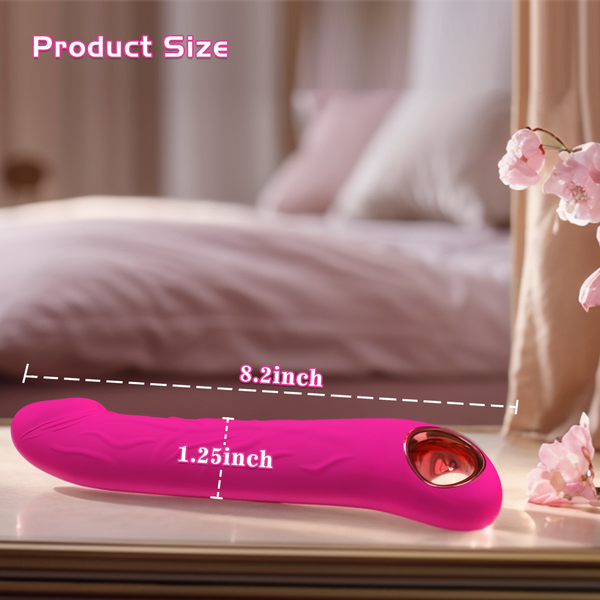 Thrusting Vibrating Dildo, 2 in 1 Female G Spot Vibrator, Soft Silicone Realistic Anal Dildos Adult Women Sex Toys with 10 Vibrating 3 Thrust Modes, LITLLS Thrusting Sex Toy Machine for Women Pleasure