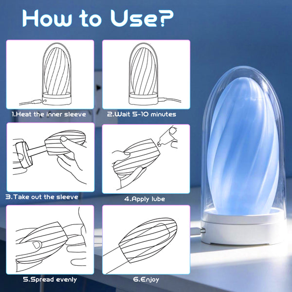 Dual-Texture Male Masturbator Adult Sex Toys for Men with Heating Rod & Storage Box, Blowjob Stroker Pocket Pussy for Men Masturbation, Penis Sex Toy, LITLLS Realistic Pocket Pussies Masturbators