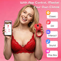 Couples Women App Remote Control Wearable Vibrator, Heart-Shaped Hands Free Vibrating Strap On Panty Clit Vibrator, Vibrating Panties Adult Sex Toys, BDSM Bondage Female Sex Toy Clitoral Stimulator