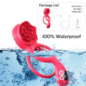 Vibrating Cock Ring with Rose Clitoral Stimulator Testicle Massager, Pleasure Penis Ring Vibrator Couples Adult Sex Toys for Men Women, Healexcer 9 Vibrations Male Couple Sex Toy for Men Erection Sex