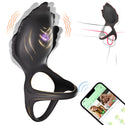 Vibrating Cock Ring with Clitoral Stimulator, 3 in 1 Pleasure Penis Ring Vibrator Couples Adult Sex Toys for Men Women, LITLLS 9 Vibrations Male Couple Sex Toy Game for Men Erection Sex Kinky