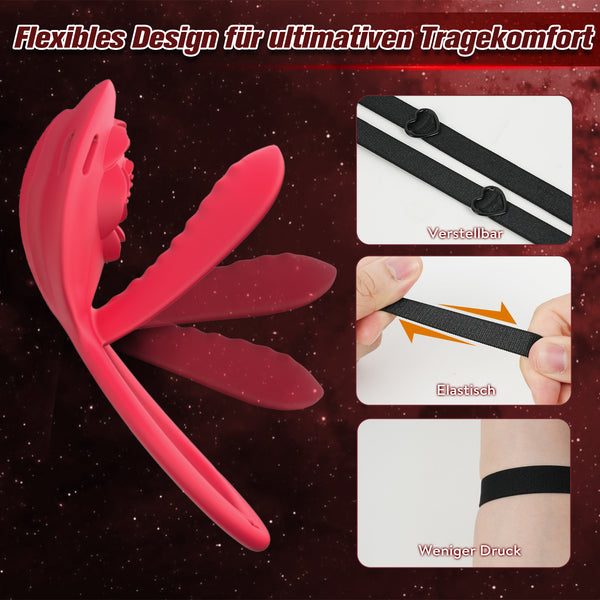 Sex Spielzeug für die Paare Frau Männer, Strap on BDSM Rose Vibration für Frauen, Bondage Vibratorensets für Frauen Klitoris G Punkt mit Fernbedienung Leise, Penisring Vibrator App,Sexspielzeug Spiele
