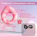 Vibrating Cock Ring with Clitoral Stimulator, Full Liquid Silicone Soft Penis Ring Vibrator Couples Male Adult Sex Toys, Mens Women Pleasure Sex Toy, APP Controlled Kinky Sex Games for Men Erection