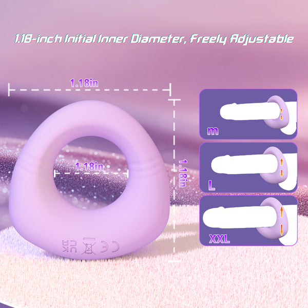 Couples Male Sex Bedroom Toys for Both Adult, Full Liquid Silicone Soft Penis Ring Vibrator, Couple Mens Women Sex Toy, 0.09LB Mini Long Distance APP Remote Control Kinky Sex Games for Men Erection