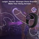 Vibrating Cock Ring with 360° Adjustable Bead Clitoral Stimulator, Pleasure Penis Ring Vibrator Couples Adult Sex Toys for Men Women, LITLLS Soft 8 Vibrations Male Couple Sex Toy Game for Men Erection