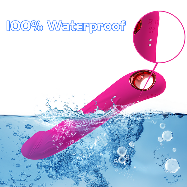 Thrusting Vibrating Dildo, 2 in 1 Female G Spot Vibrator, Soft Silicone Realistic Anal Dildos Adult Women Sex Toys with 10 Vibrating 3 Thrust Modes, LITLLS Thrusting Sex Toy Machine for Women Pleasure