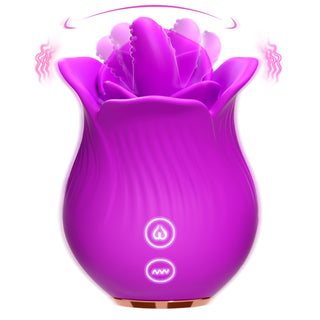 Female Clitoris Rose Vibrator, 2 in 1 Licking Vibrating Clitoral Women Sex Toys, Adult Toys for Women Pleasure with 10 Modes, ZOOPLOU Womens Sex Sexual Stimulation Device