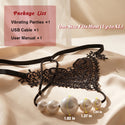 Pearl Thong Wearable Panty Vibrator, Vibrating Strap On APP Remote Control Women Couples Mini Vibrator, Clit Grind Vibrator, Hands Free BDSM Clitoral Stimulator, Bondage Female Adult Sex Toys Games