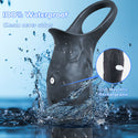 Couples Male Adult Sex Toys - All Liquid Silicone Soft Vibrating Penis Sleeve Cock Ring, Pleasure Penis Ring Vibrator Penis Extender for Penis Testicles G Spot Stimulation, LNIIY Sex Toy Game for Men