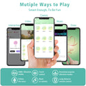 Full Liquid Silicone Soft Vibrating Cock Ring, 0.09LB Mint Green APP Pleasure Penis Ring Vibrator Couples Adult Sex Toys for Men Women, HOESDIK 10 Vibrations Male Couple Sex Toy Game for Men Erection