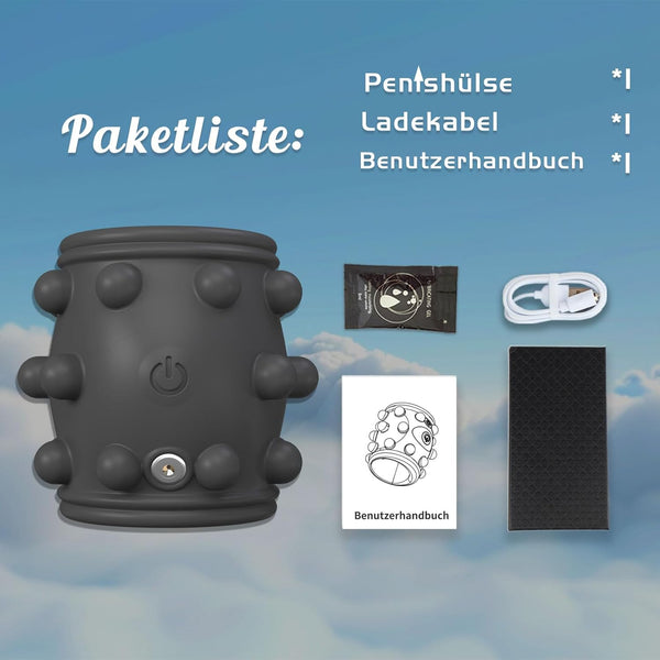 Penisring Vibrator Penishülle für Penis G-Punkt, Sex Spielzeug für die Paare Männer Frauen, 10 Vibrations Penis Ring Sleeve Cockring, Budoli Penismanschetten Sex Toys, Penisverlängerung Sexspielzeug