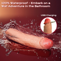 Penis Sleeve Vibrator - Realistic Adult Male Sex Toys for Men Penis Enlarger Vibrating Cock Ring Elastic Cock Ring for Male Partner