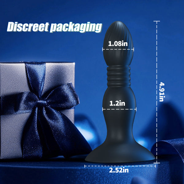 Thrusting Vibrating Anal Plug Sex Toys with Suction Cup, Remote Control Prostate Massager Butt Plug Vibrator, Anal Male Adult Sex Toy for Men Women Couples, HNNPY Anal Dildo Anal Trainer Game Play