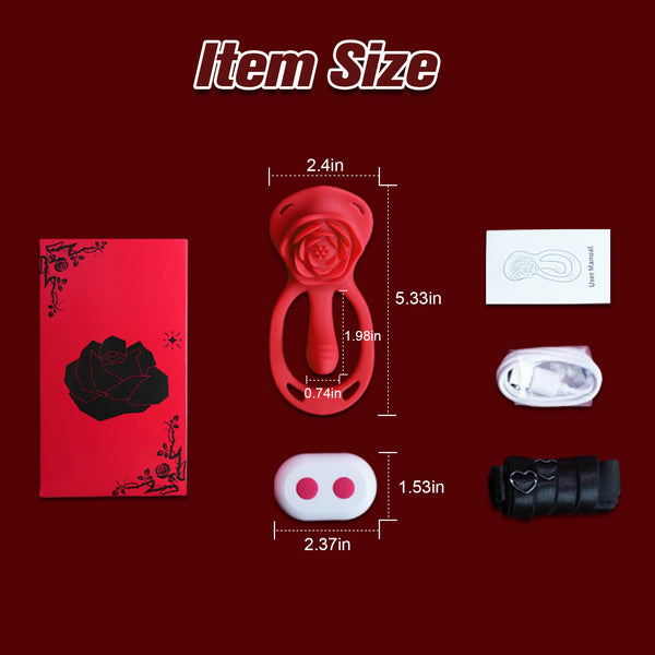 Rose Mini Wearable Vibrator with Finger Stimulator, Hands Free Vibrating Strap On Clitoral Massager, App Remote Control Adult Tools for Couples Women in Bed, ZOOPLOU Vagina Toy