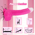 Thrusting Soft Pink Liquid Silicone Jelly Dildo, Suction Cup Fantasy Anal G Spot Rotating Vibrating Realistic Strap On Dildo, Remote Control Vibrator, YUKZEN Women Female Couples Adult Sex Toys Games