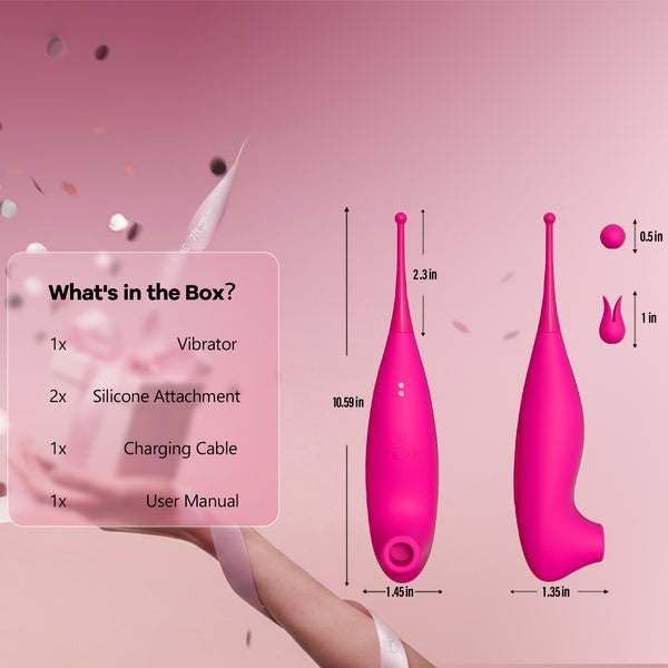 2 in 1 Clit Sucker High Frequency Clitoris G Spot Bullet Wand Vibrator, Suction Vibrator, Women Couples Adult Sex Toys, APP Remote Control Sucking Vibrator, Female Powerful Clitoral Nipple Stimulator