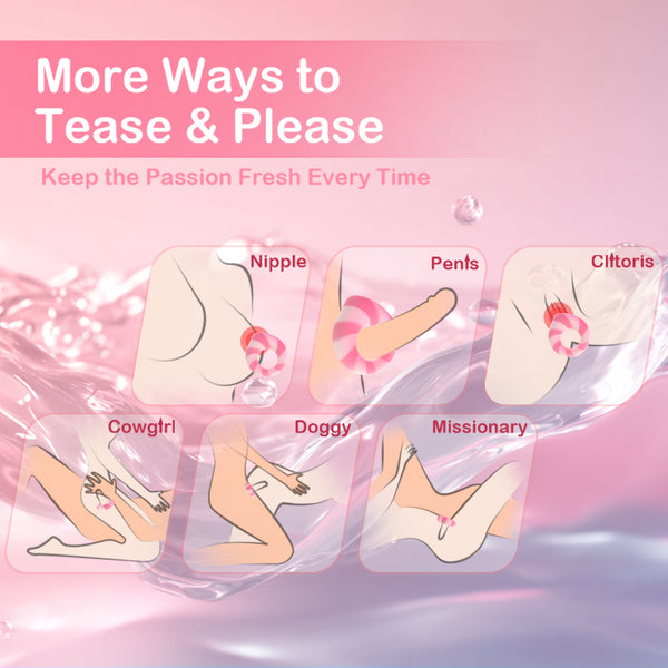 Vibrating Cock Ring with Clitoral Stimulator, Full Liquid Silicone Soft Penis Ring Vibrator Couples Male Adult Sex Toys, Mens Women Pleasure Sex Toy, APP Controlled Kinky Sex Games for Men Erection