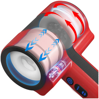 Male Masturbator Adult Sex Toys for Men - Dual-Sleeve Automatic Thrusting Rotating Vibrating Blowjob Sex Machine Oral Sex Toy Stroker Penis Vibrator, MHYNNR Mens Masturbators Cup Pocket Pussy for Men