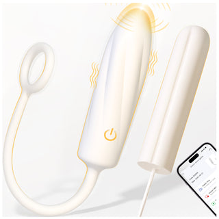 2-in-1 Tampon-Shaped Wearable Bullet Vibrator, 100% Liquid Silicone App Remote Control Clit G Spot Vibrator, Couples Women Adult Sex Toys Games, BARWAY Mini Clitoral Stimulator Female Panty Sex Toy