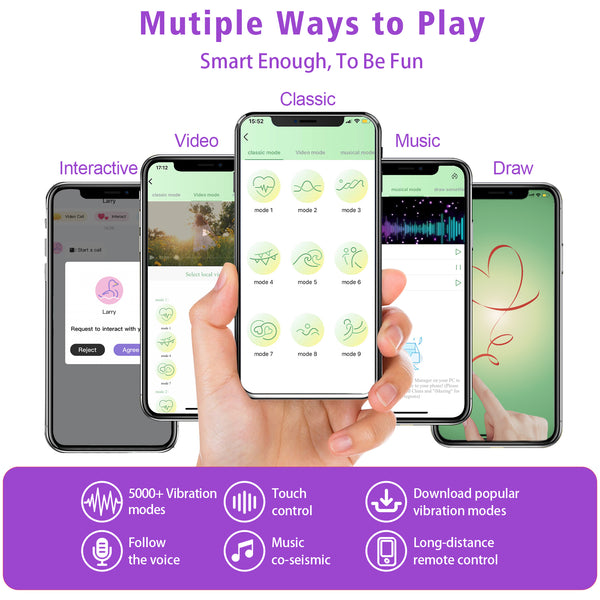 Couples Male Sex Bedroom Toys for Both Adult, Full Liquid Silicone Soft Penis Ring Vibrator, Couple Mens Women Sex Toy, 0.09LB Mini Long Distance APP Remote Control Kinky Sex Games for Men Erection