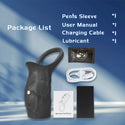 Couples Male Adult Sex Toys - All Liquid Silicone Soft Vibrating Penis Sleeve Cock Ring, Pleasure Penis Ring Vibrator Penis Extender for Penis Testicles G Spot Stimulation, LNIIY Sex Toy Game for Men