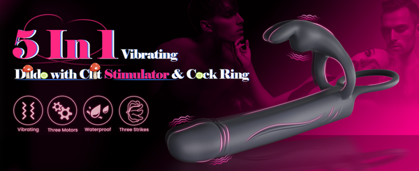 Vibrating Anal Butt Plug with Cock Ring Rabbit Clitoral Stimulator, Strap On Double Anal Dildo,Anal Couples Male Adult Sex Toys for Men Women,Fatdhu Small Penis Ring Vibrator Prostate Massager Sex Toy