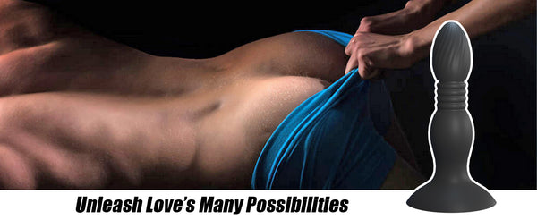 Thrusting Vibrating Anal Plug Sex Toys with Suction Cup, Remote Control Prostate Massager Butt Plug Vibrator, Anal Male Adult Sex Toy for Men Women Couples, HNNPY Anal Dildo Anal Trainer Game Play