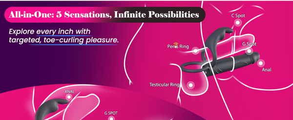 Vibrating Anal Butt Plug with Cock Ring Rabbit Clitoral Stimulator, Strap On Double Anal Dildo,Anal Couples Male Adult Sex Toys for Men Women,Fatdhu Small Penis Ring Vibrator Prostate Massager Sex Toy