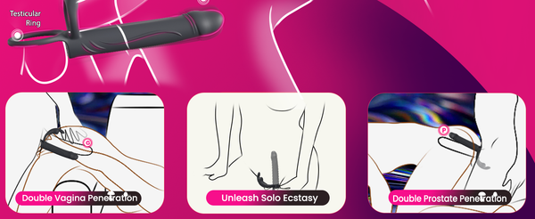 Vibrating Anal Butt Plug with Cock Ring Rabbit Clitoral Stimulator, Strap On Double Anal Dildo,Anal Couples Male Adult Sex Toys for Men Women,Fatdhu Small Penis Ring Vibrator Prostate Massager Sex Toy