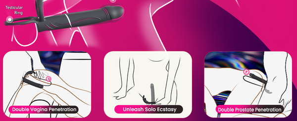 Vibrating Anal Butt Plug with Cock Ring Rabbit Clitoral Stimulator, Strap On Double Anal Dildo,Anal Couples Male Adult Sex Toys for Men Women,Fatdhu Small Penis Ring Vibrator Prostate Massager Sex Toy