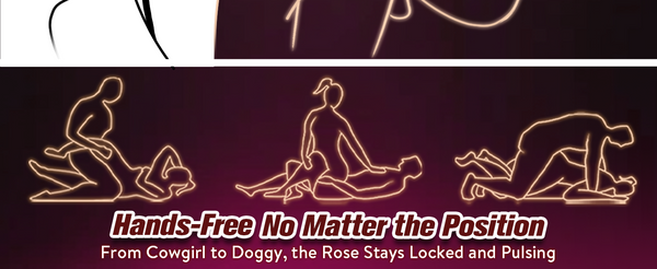 Couples Rose App Remote Control Wearable Vibrator, Couple Women Adult Sex Toys Games for Men, Hands Free Panty Clitoris Vibrator Vibrating Cock Ring, ZOOPLOU BDSM Female Sex Toy Clitoral Stimulator