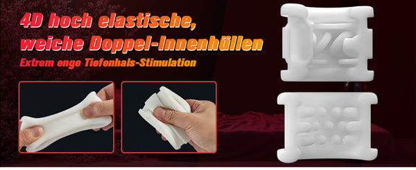 Masturbieren für Männer Elektrisch, Doppelhülle mit Stoß Rotation Vibration Sex Spielzeug für die Männer, Blowjob Taschenmuschi Sexmaschine Masturbator Realistisch, YAWNSHE Penis Vibrator Sexspielzeug
