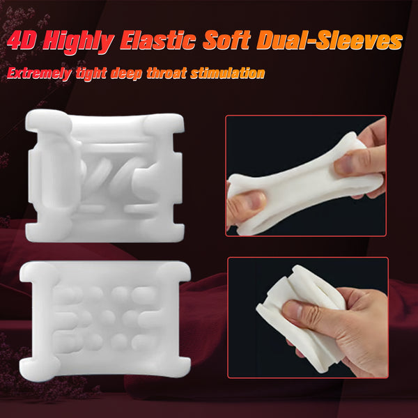 Male Masturbator Adult Sex Toys for Men - Dual-Sleeve Automatic Thrusting Rotating Vibrating Blowjob Sex Machine Oral Sex Toy Stroker Penis Vibrator, MHYNNR Mens Masturbators Cup Pocket Pussy for Men