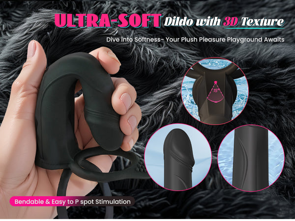 Anal Couples Male Adult Sex Toys - Strap On Anal Dildo with Vibrating Cock Ring, Vibrating Anal Butt Plug Penis Sleeve Vibrator Sex Toy 10 Vibrations, LNIIY Double Dildo for Men Couple Women Pleasures