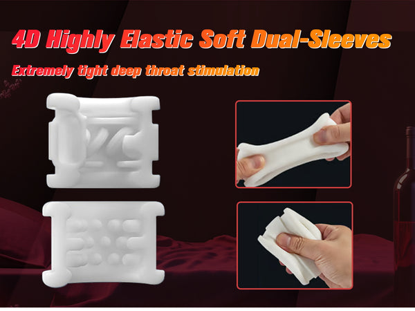 Male Masturbator Adult Sex Toys for Men - Dual-Sleeve Automatic Thrusting Rotating Vibrating Blowjob Sex Machine Oral Sex Toy Stroker Penis Vibrator, MHYNNR Mens Masturbators Cup Pocket Pussy for Men