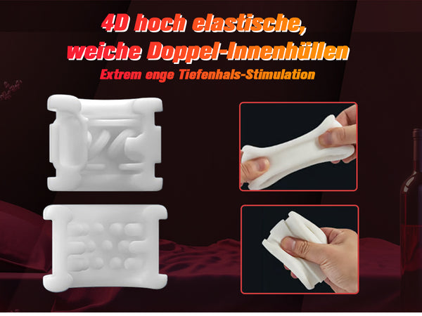 Masturbieren für Männer Elektrisch, Doppelhülle mit Stoß Rotation Vibration Sex Spielzeug für die Männer, Blowjob Taschenmuschi Sexmaschine Masturbator Realistisch, YAWNSHE Penis Vibrator Sexspielzeug
