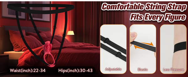 Couples Rose App Remote Control Wearable Vibrator, Couple Women Adult Sex Toys Games for Men, Hands Free Panty Clitoris Vibrator Vibrating Cock Ring, ZOOPLOU BDSM Female Sex Toy Clitoral Stimulator