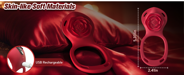Couples Rose App Remote Control Wearable Vibrator, Couple Women Adult Sex Toys Games for Men, Hands Free Panty Clitoris Vibrator Vibrating Cock Ring, ZOOPLOU BDSM Female Sex Toy Clitoral Stimulator