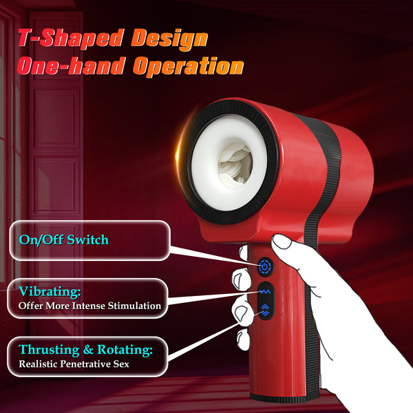 Male Masturbator Adult Sex Toys for Men - Dual-Sleeve Automatic Thrusting Rotating Vibrating Blowjob Sex Machine Oral Sex Toy Stroker Penis Vibrator, MHYNNR Mens Masturbators Cup Pocket Pussy for Men