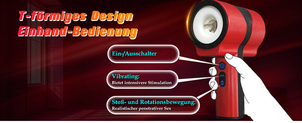Masturbieren für Männer Elektrisch, Doppelhülle mit Stoß Rotation Vibration Sex Spielzeug für die Männer, Blowjob Taschenmuschi Sexmaschine Masturbator Realistisch, YAWNSHE Penis Vibrator Sexspielzeug