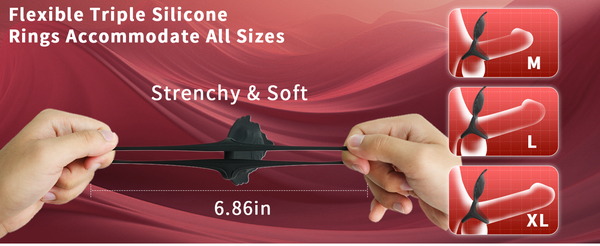 Vibrating Cock Ring with Clitoral Stimulator, 3 in 1 Pleasure Penis Ring Vibrator Couples Adult Sex Toys for Men Women, LITLLS 9 Vibrations Male Couple Sex Toy Game for Men Erection Sex Kinky