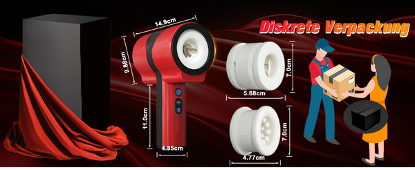 Masturbieren für Männer Elektrisch, Doppelhülle mit Stoß Rotation Vibration Sex Spielzeug für die Männer, Blowjob Taschenmuschi Sexmaschine Masturbator Realistisch, YAWNSHE Penis Vibrator Sexspielzeug
