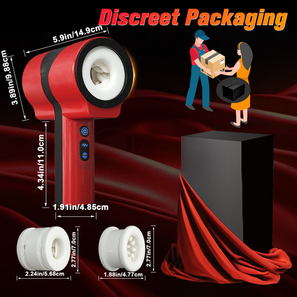 Male Masturbator Adult Sex Toys for Men - Dual-Sleeve Automatic Thrusting Rotating Vibrating Blowjob Sex Machine Oral Sex Toy Stroker Penis Vibrator, MHYNNR Mens Masturbators Cup Pocket Pussy for Men