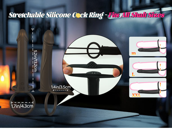 Anal Couples Male Adult Sex Toys - Strap On Anal Dildo with Vibrating Cock Ring, Vibrating Anal Butt Plug Penis Sleeve Vibrator Sex Toy 10 Vibrations, LNIIY Double Dildo for Men Couple Women Pleasures