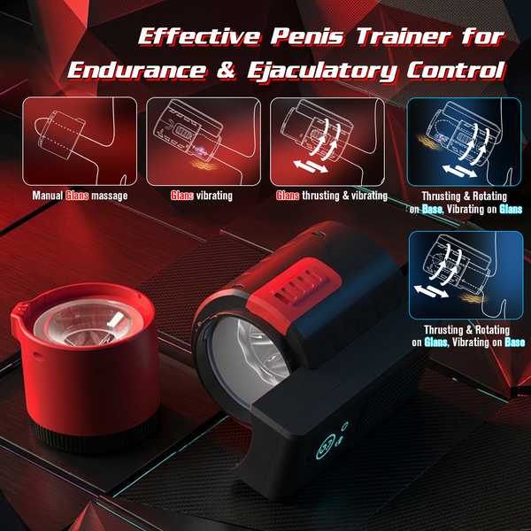 Male Masturbator Adult Sex Toys for Men - Detachable 2-in-1 Automatic Thrusting Rotating Vibrating Penis Vibrator Stroker, Mens Blowjob Oral Sex Toy Masturbation, Pocket Pussy for Men
