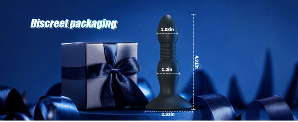 Thrusting Vibrating Anal Plug Sex Toys with Suction Cup, Remote Control Prostate Massager Butt Plug Vibrator, Anal Male Adult Sex Toy for Men Women Couples, HNNPY Anal Dildo Anal Trainer Game Play