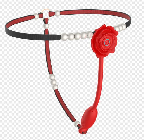 Wearable Vibrating Panty with Rose Button – Adjustable Thong Design with Remote & App Control, Hidden Bullet for Targeted Clitoral and U-Spot Stimulation, Hands-Free Discreet Use Anywhere