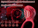 Couples Rose App Remote Control Wearable Vibrator, Couple Women Adult Sex Toys Games for Men, Hands Free Panty Clitoris Vibrator Vibrating Cock Ring, ZOOPLOU BDSM Female Sex Toy Clitoral Stimulator