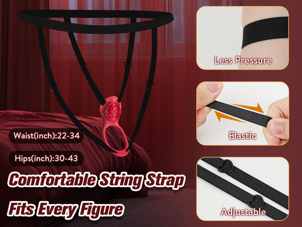 Couples Rose App Remote Control Wearable Vibrator, Couple Women Adult Sex Toys Games for Men, Hands Free Panty Clitoris Vibrator Vibrating Cock Ring, ZOOPLOU BDSM Female Sex Toy Clitoral Stimulator